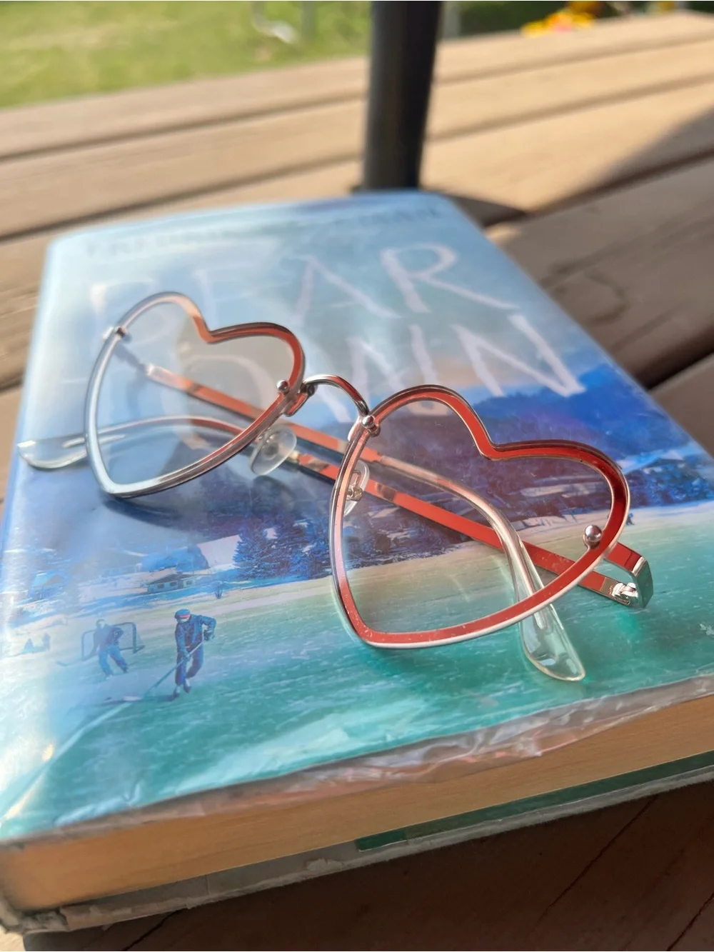 Anthropologie Rose Gold Heart-Shaped Sunglasses